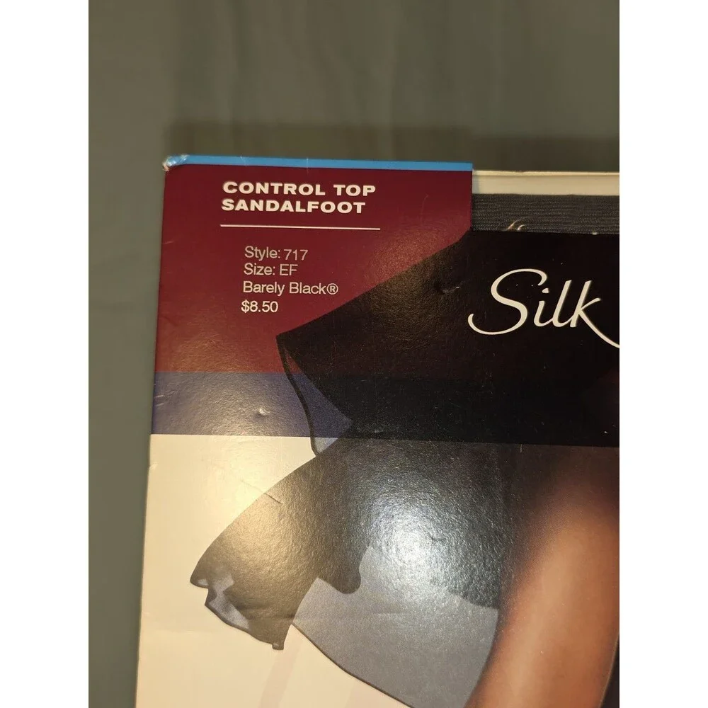 Lot of 3 Vtg Hanes Silk Reflections Pantyhose Size EF Control Top Sandalfoot 717